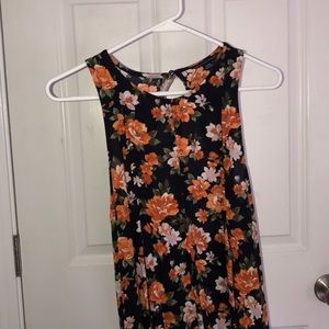 american eagle orange floral top